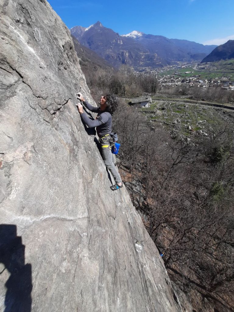 Si arrampica a pochi metri dal fondovalle