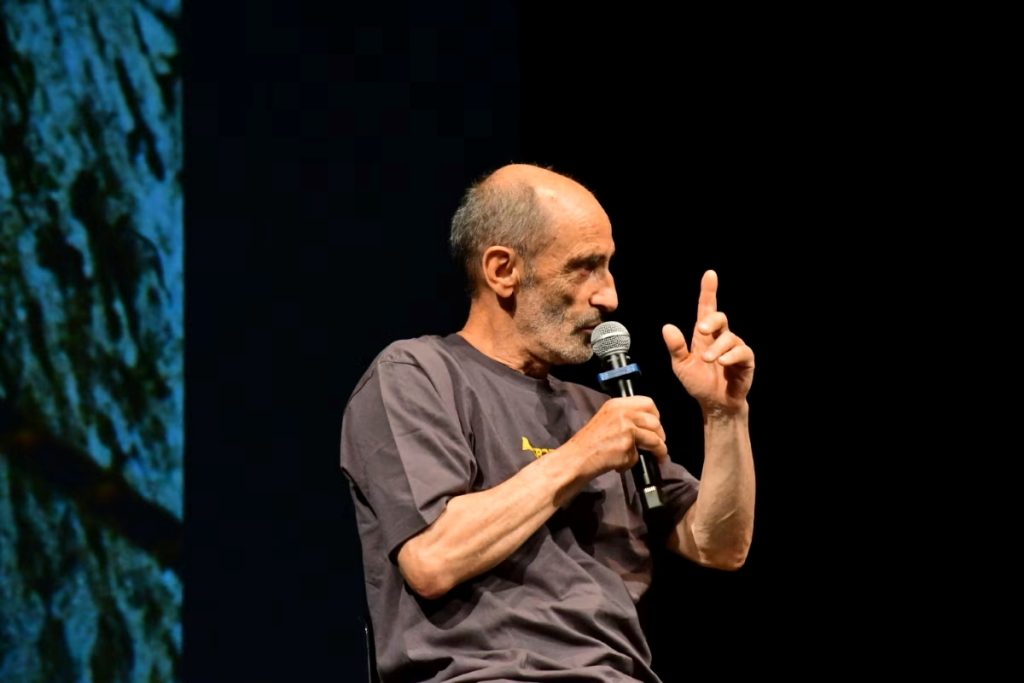 Igor Koller al recente Trento Film Festival. Foto Stefano Ardito