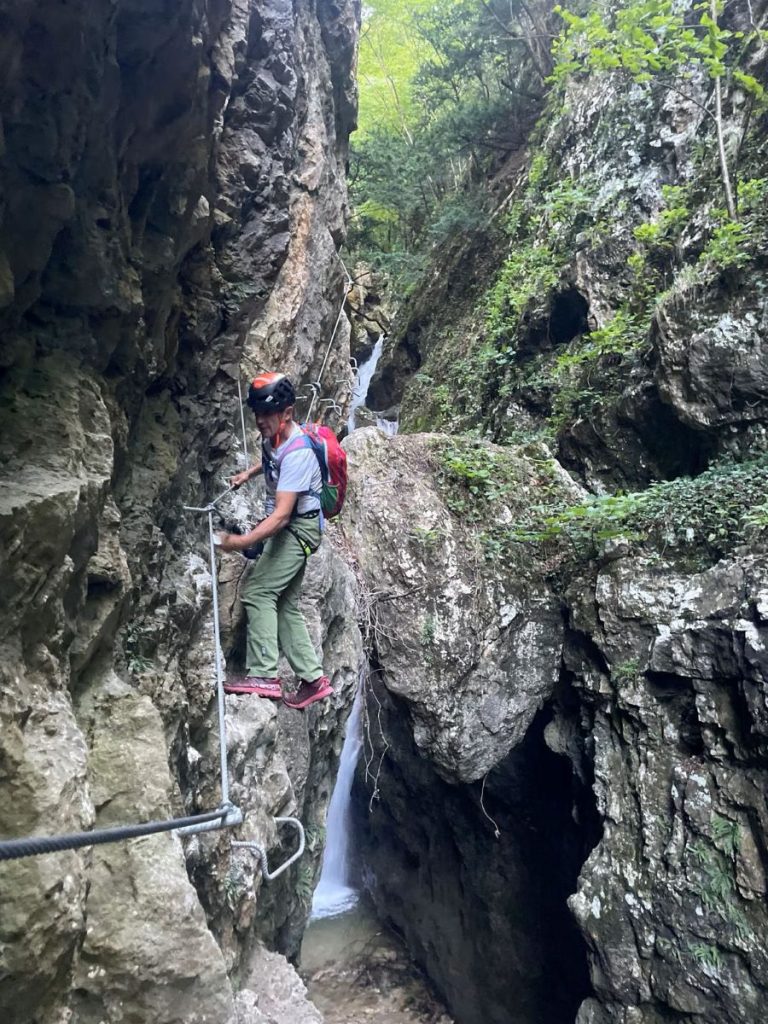 La ferrata Val de Ri a Mezzolombardo, in Trentino