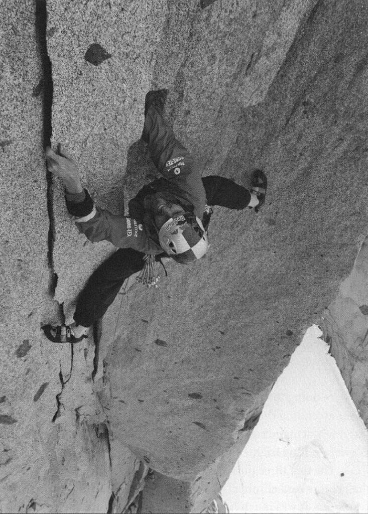 Glowacz sulla sesta lunghezza di Via col vento al Cerro Murallon. Foto Klaus Fengler