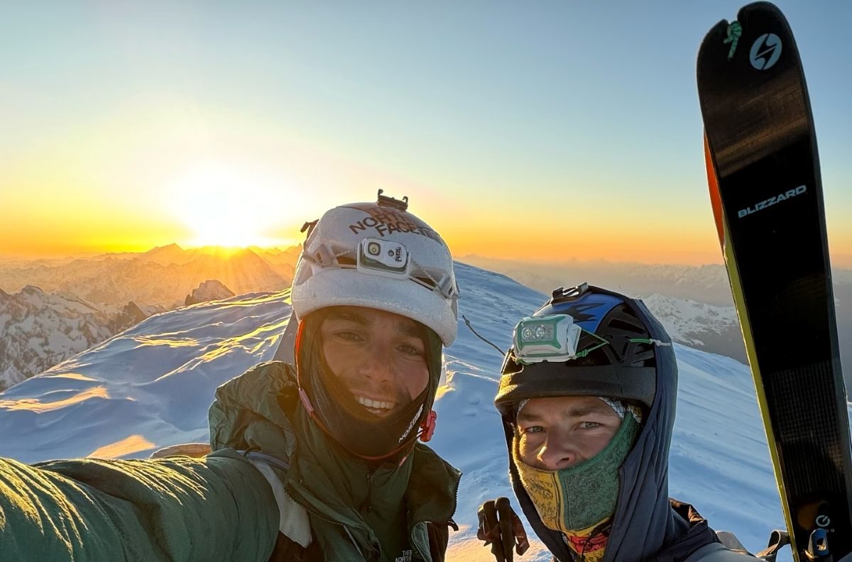 Benjamin Védrines e Nicolas Jean completano la traversata del Gruppo del Bianco con gli sci