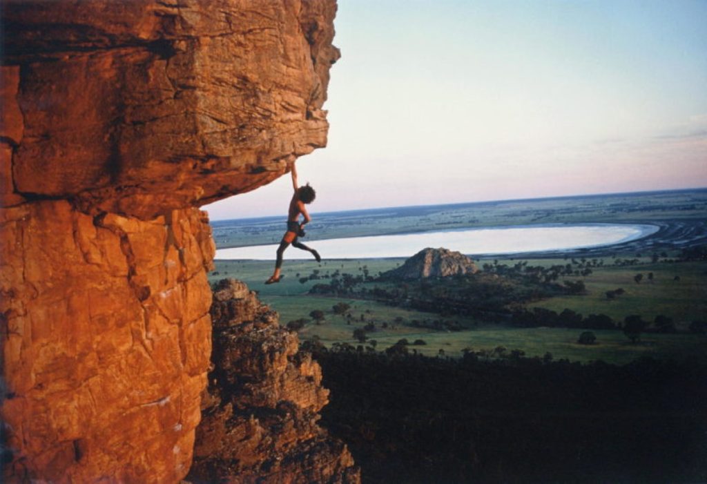 Glowacz in free solo, nel 1995 @Archivio Glowacz