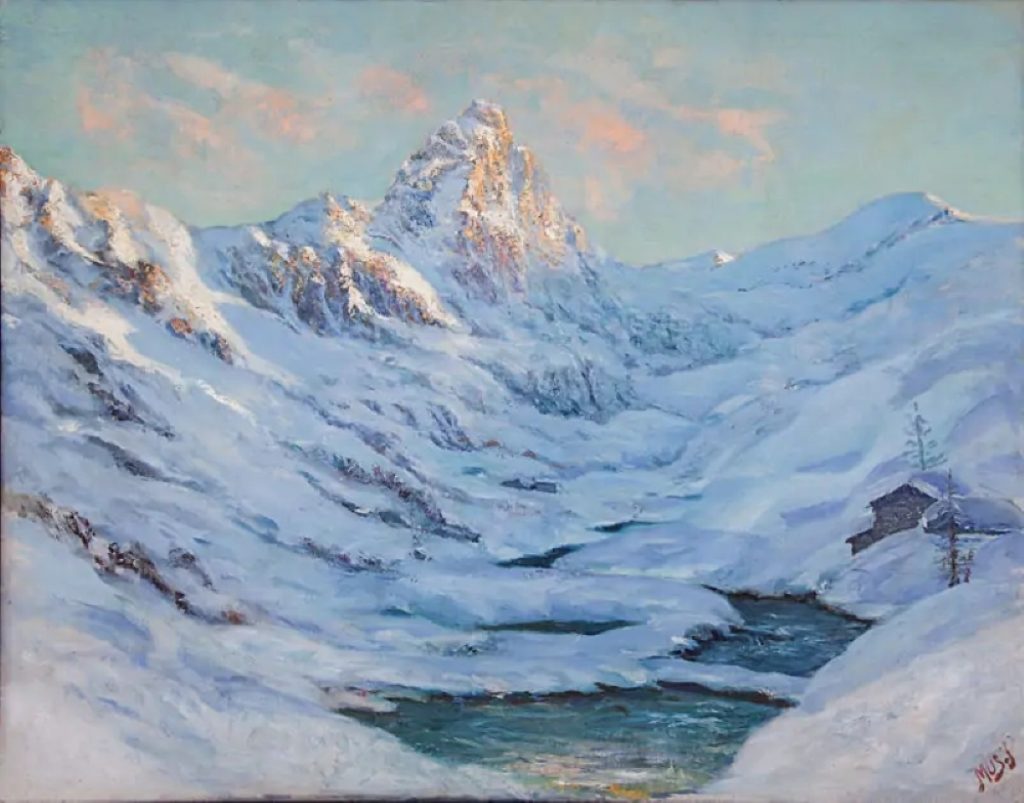 Italo Mus, Cervino, olio su tela