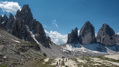 Le Tre Cime di Lavaredo e il Monte Paterno. Foto Roberto Carnevali