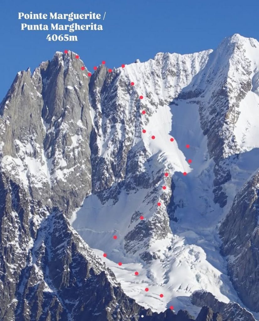 La linea seguita da Bruchez e Navillod. IG Vivianbruchez