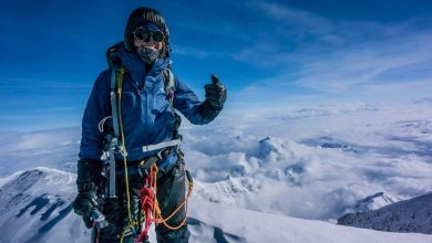 Anja Blacha sulla cima dell'Everest il 27 maggio scorso @ Archivio Anja Blacha