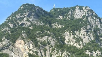 Lo Zucco dell'Angelone con i segni di una delle frane più recenti