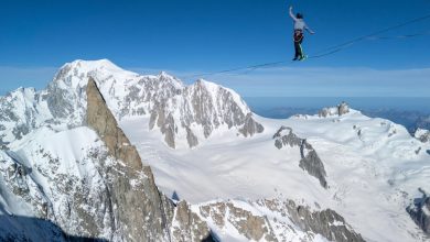  Uno degli highliner durante la traversata