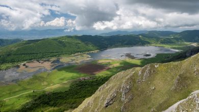 Il Lago del Matese dalle pendici del Monte La Gallinola. Foto Alberto Nardi