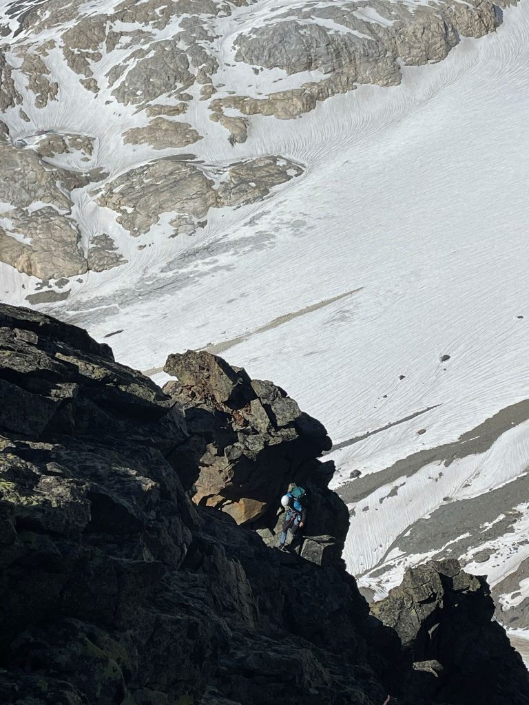 Man mano che si avanza cresce il rispetto per quei pionieri che si muovevano con naturalezza in questi spazi, foto M. Comi.