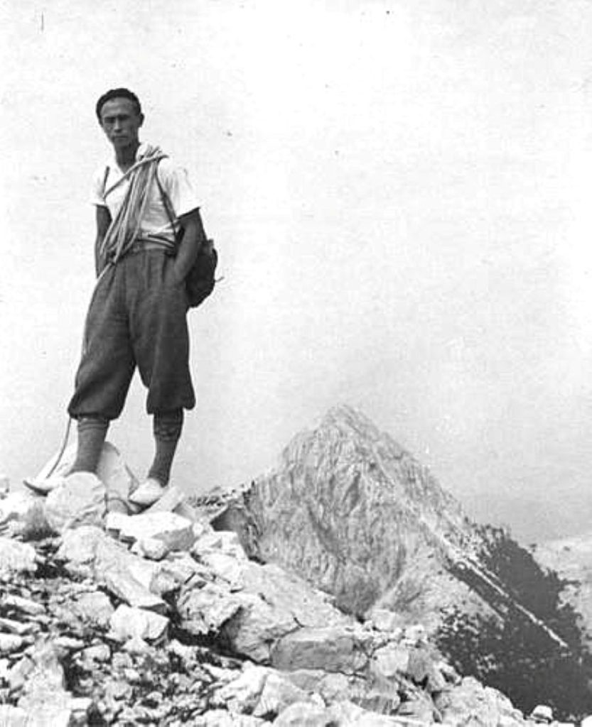 Il giovane Fosco Maraini sulle Apuane, archivio Casanovi