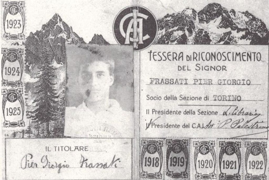 La tessera CAI di Pier Giorgio Frassati