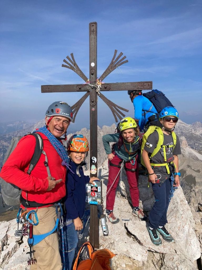 In vetta con tutta la famiglia