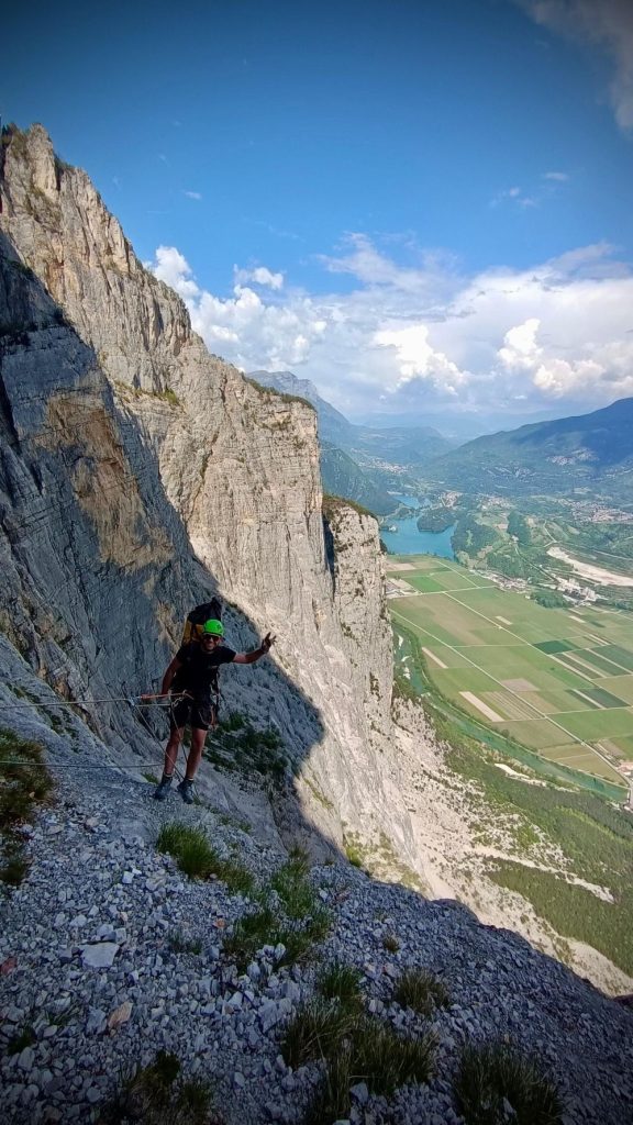 La ferrata Che Guevara durante i lavori di manutenzione @ Orbari