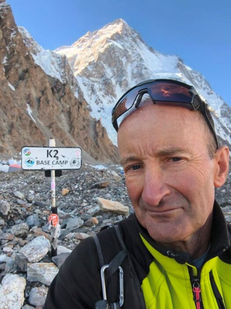 Serge Hardy al campo base del K2. Foto Serge Hardy
