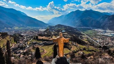 Bienno, la statua del Cristo Re rivolta verso la Val Camonica @ Bienno turismo