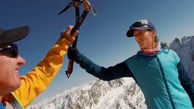 Denis Urubko e Maria Cardell sulla vetta de Nanga Parbat @Denis Urubko
