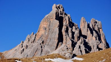La Croda da Lago dalla Rocchetta di Prendera. Foto Stefano Ardito
