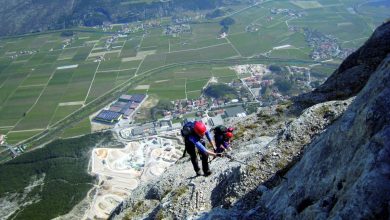 La via ferrata Che Guevara, lungo la parete est del Monte Casale. Foto Ralf Stute