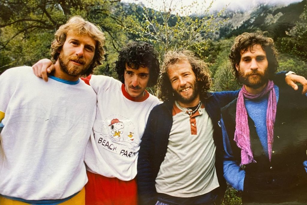Maurizio Giarolli, Andrea Sarchi, Ermanno Salvaterra e Paolo Caruso. @ Archivio Caruso, Sarchi, Giarolli, Salvaterra