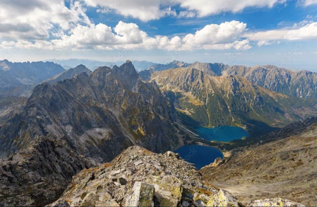 Panorama dalla vetta del Rysi, nei Tatra, la cima più alta della Polonia @ Adobestock