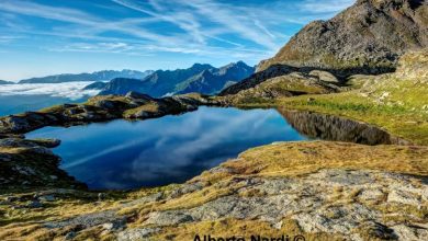Uno dei laghi Corvo nel Parco Nazionale dello Stelvio. Foto Alberto Nardi