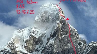 La via aperta da Gietl, Huber e Arnold sullo Jirishanca @simongietl_alpinist