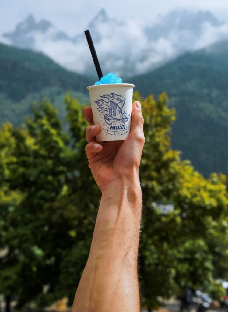 La granita blu allo stand Millet @Millet