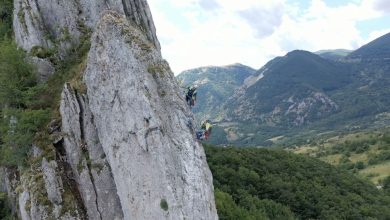 I lavori per la nuova ferrata. Foto Fernando Di Fabrizio