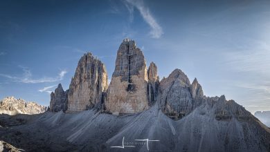 Le Tre Cime viste da Torre dei Scarperi - foto Luigi Tassi