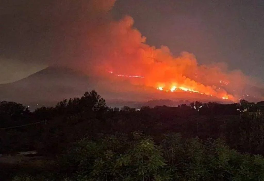 L'incendio dei giorni scorsi sul Vesuvio