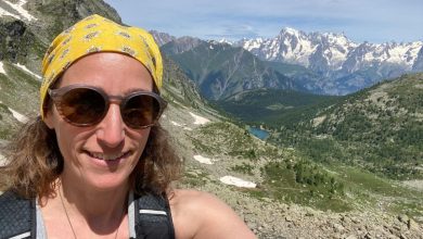 Gina van Hoof tra i monti della Valle d'Aosta