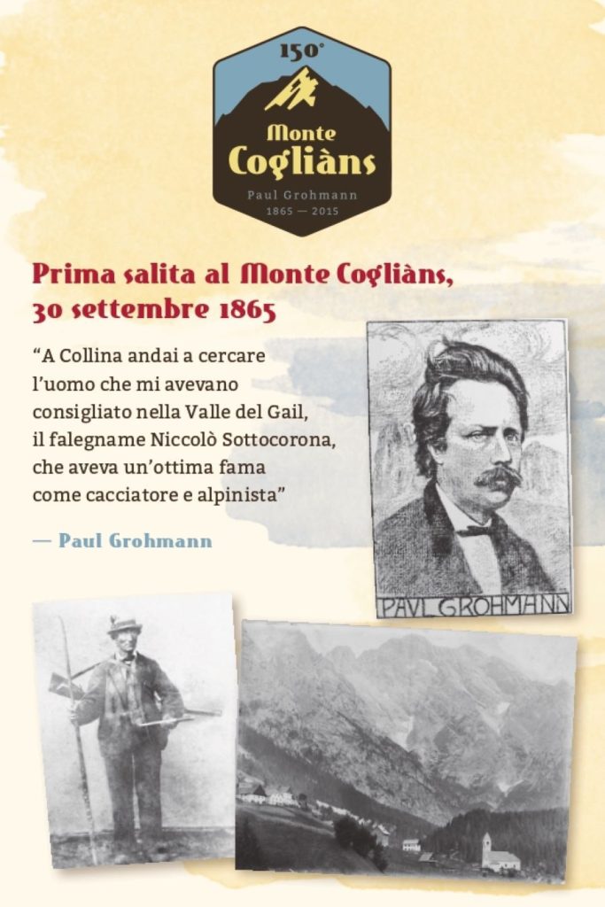 Uno dei pannelli installati in occasione dei 150 anni della salita
