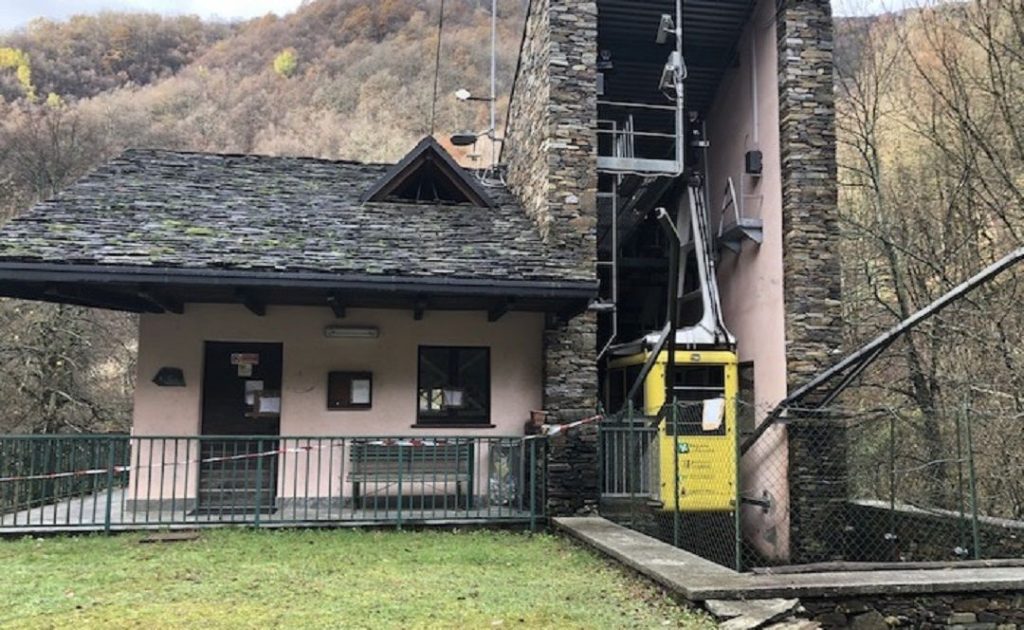 La funivia che porta a Monteviasco