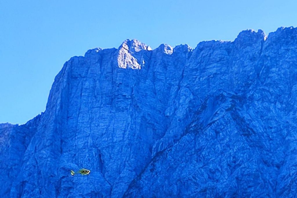 La parete teatro dell'incidente @ Soccorso Alpino e Speleologico Friuli Venezia Giulia - CNSAS