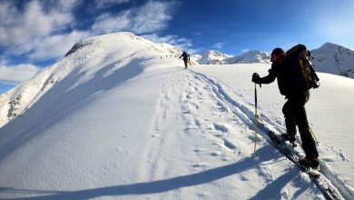 Skialper a Foppolo. Per loro è previsto uno skipass se per la discesa si utilizzano le piste battute. Foto Giovanni Forlani