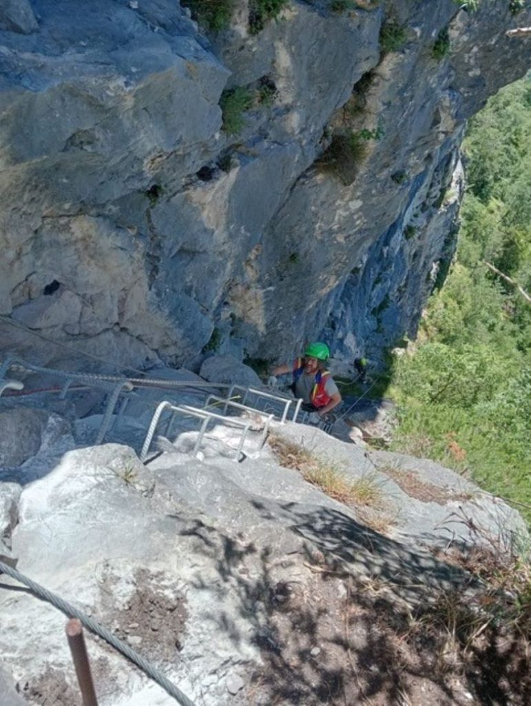 Sulla ferrata San Silvestro