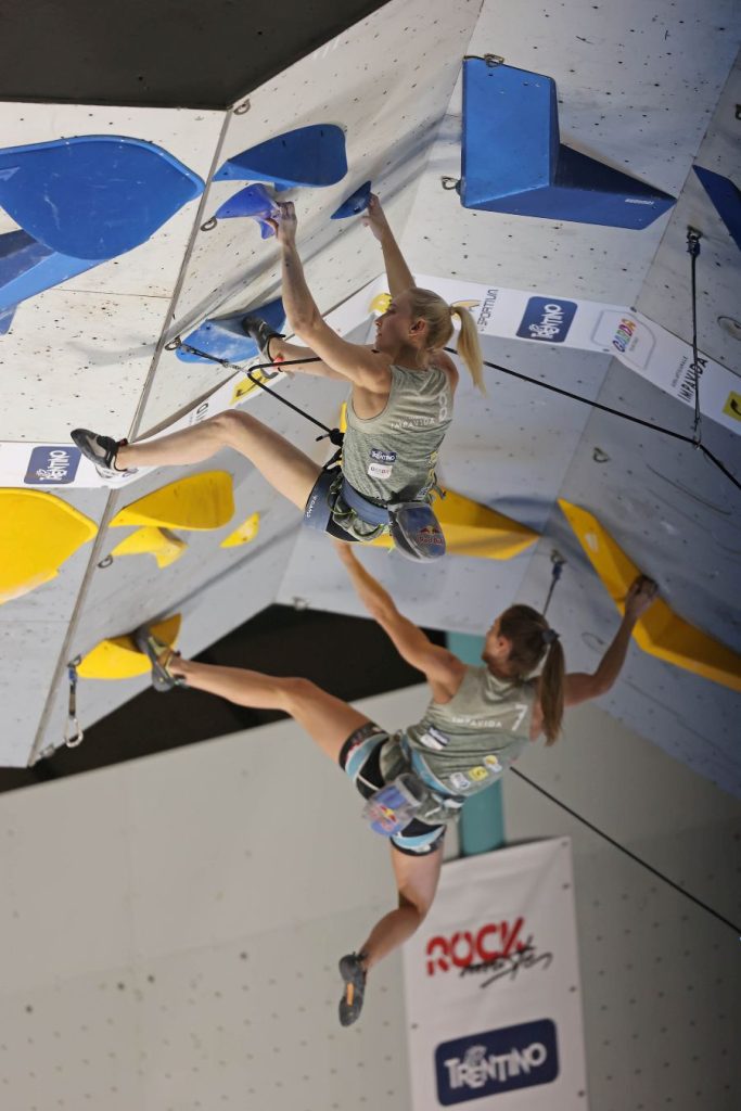 Una sfida tra Janja Garnbret e Jessica Pilz