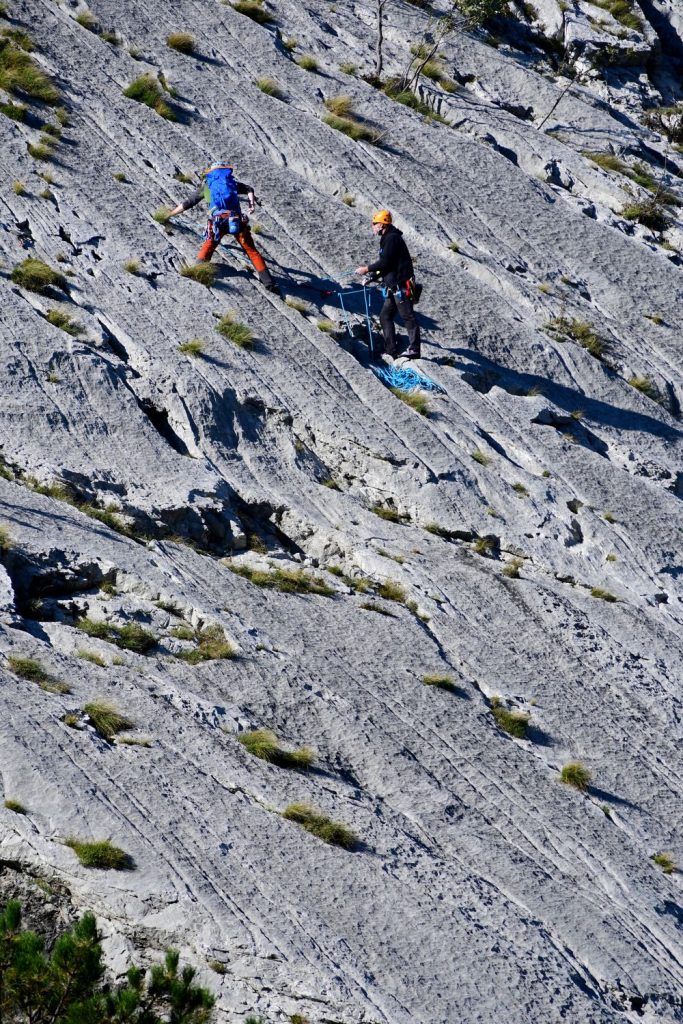 Val Rosandra, arrampicata. Foto Stefano Ardito