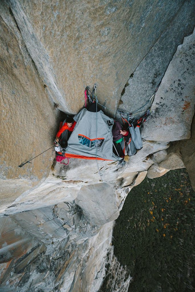Barbara Zangerl con Jacopo Larcher su Freerider a El Capitan, in Yosemite © Miya Tsudome Highpoint Productions