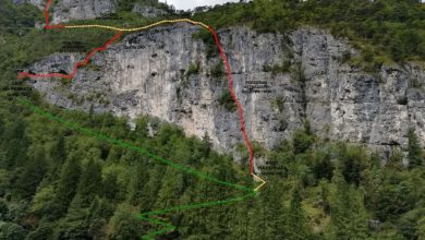 La nuova ferrata San Silvestro, a Imer