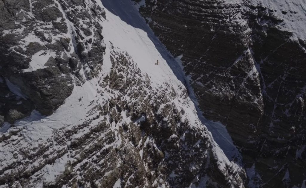 Un'immagine del video della discesa dall'Everest di Jim Morrison @ National Geographic