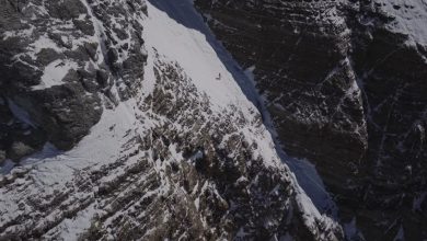 Un'immagine del video della discesa dall'Everest di Jim Morrison @ National Geographic