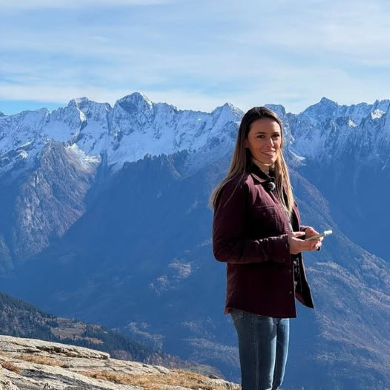 Giulia Capocchi, condurrà la puntata di Linea Verde dedicata alla Val Chiavenna @ FB Giulia Capocchi