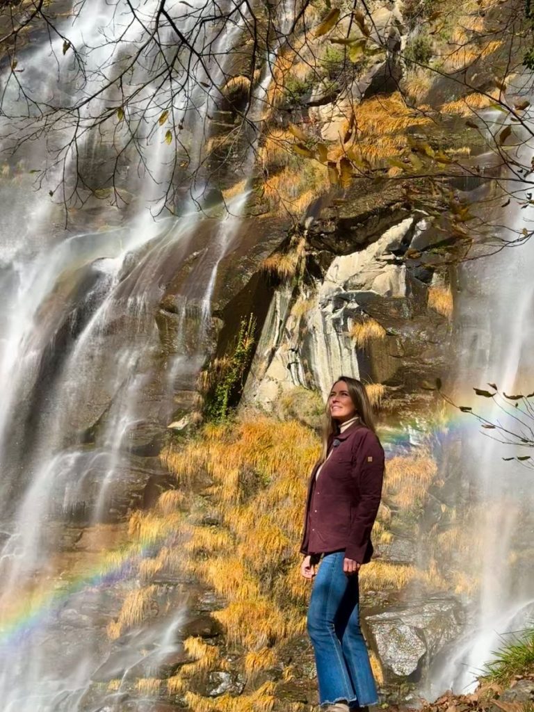 Giulia Capocchi, conduttrice di Linea Verde, alle Cascate dell