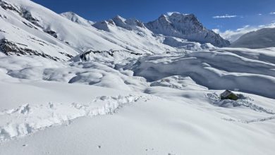 Il Panbari Himal, dopo la grande nevicata. Foto Valter Perlino