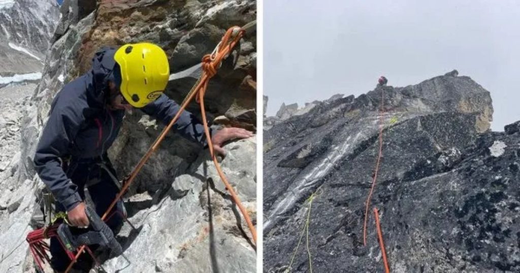 La ferrata ai piedi del Nuptse, foto Marc Batard