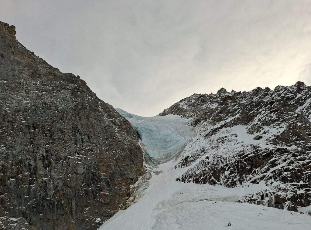 La zona dell'incidente sul versante nord di Cima Vertana @ CNSAS