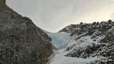 La zona dell'incidente sul versante nord di Cima Vertana @ CNSAS