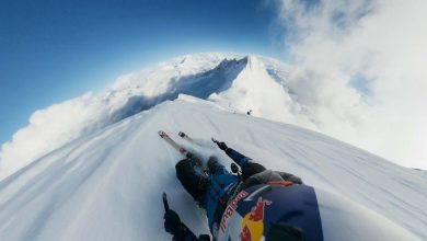 Un momento della discesa di Bargiel @ Bartek Bargiel-Red Bull Content Pool